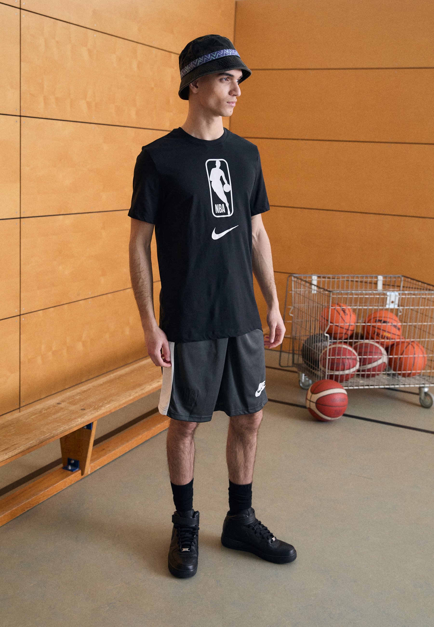 Nike Performance NBA DRY TEE - Tričko s potiskem - černá/bílá