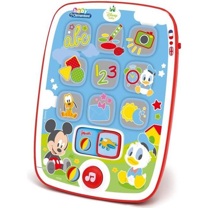 CLEMENTONI Disney Baby - Mi primera tableta de Mickey - Juguete de aprendizaje temprano