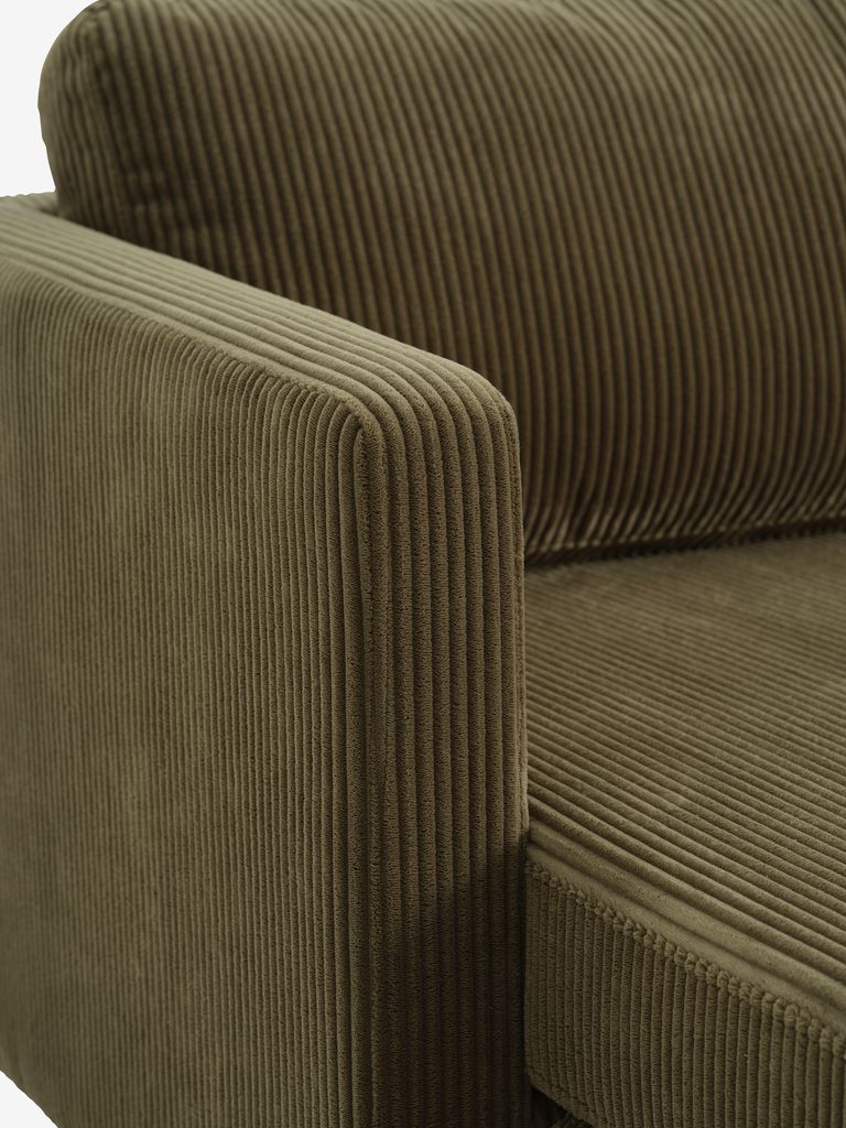FALSLEV Sofa s ležaljkom FALSLEV maslinasti samt