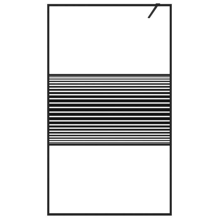 vidaXL Shower Screen, Partition, Shower Enclosure, Bathroom Interior, Splash Resistant, Black, 115x195 cm, 152148
