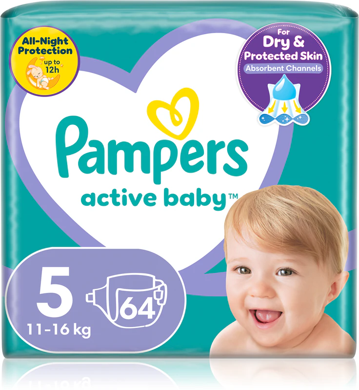Jednorazové plienky Pampers Active Baby veľkosť 5
