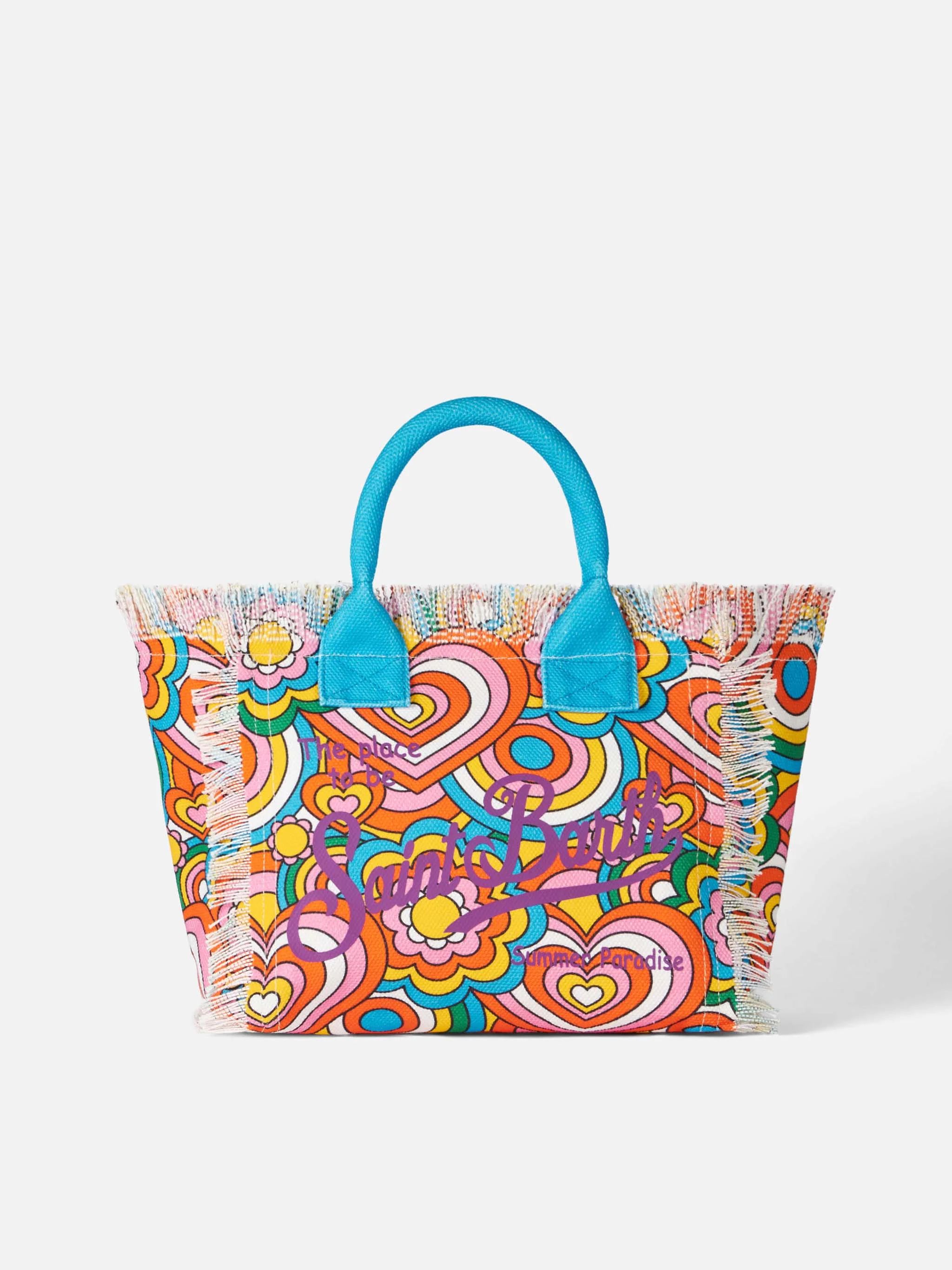 Colette Handtasche aus mehrfarbigem Baumwollstoff