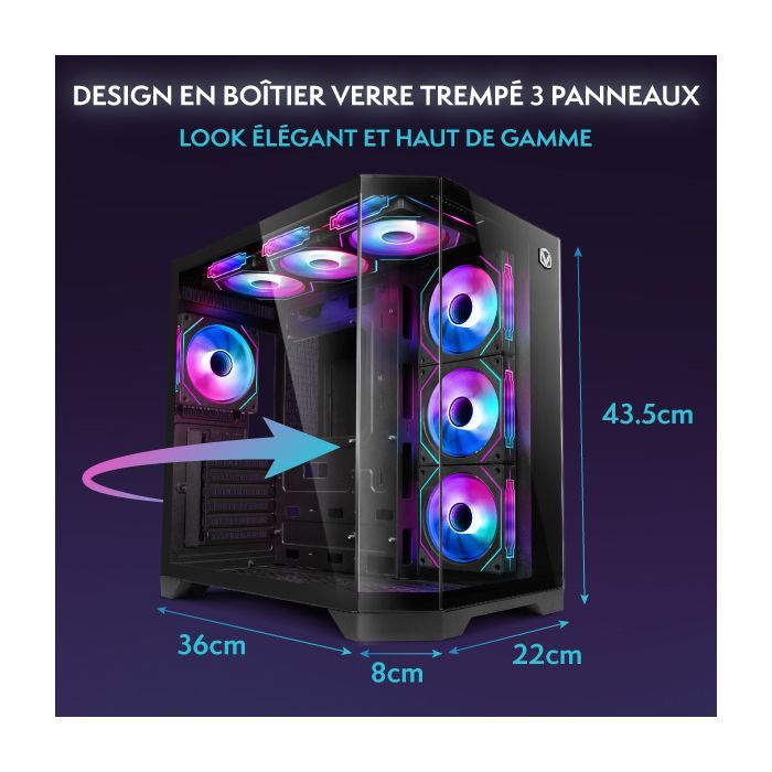 Vibox PC Gamer • AMD Ryzen 7 5700X 4.2 GHz • Nvidia RTX 5070 12 GB • 32 GB RAM • 1 TB SSD • Windows 11 • WiFi