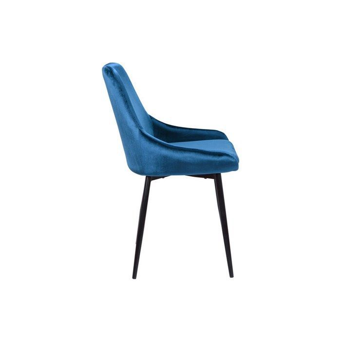 Chaises MASURIE - Velours - Bleu nuit - VENTE-UNIQUE - Contemporain - Design