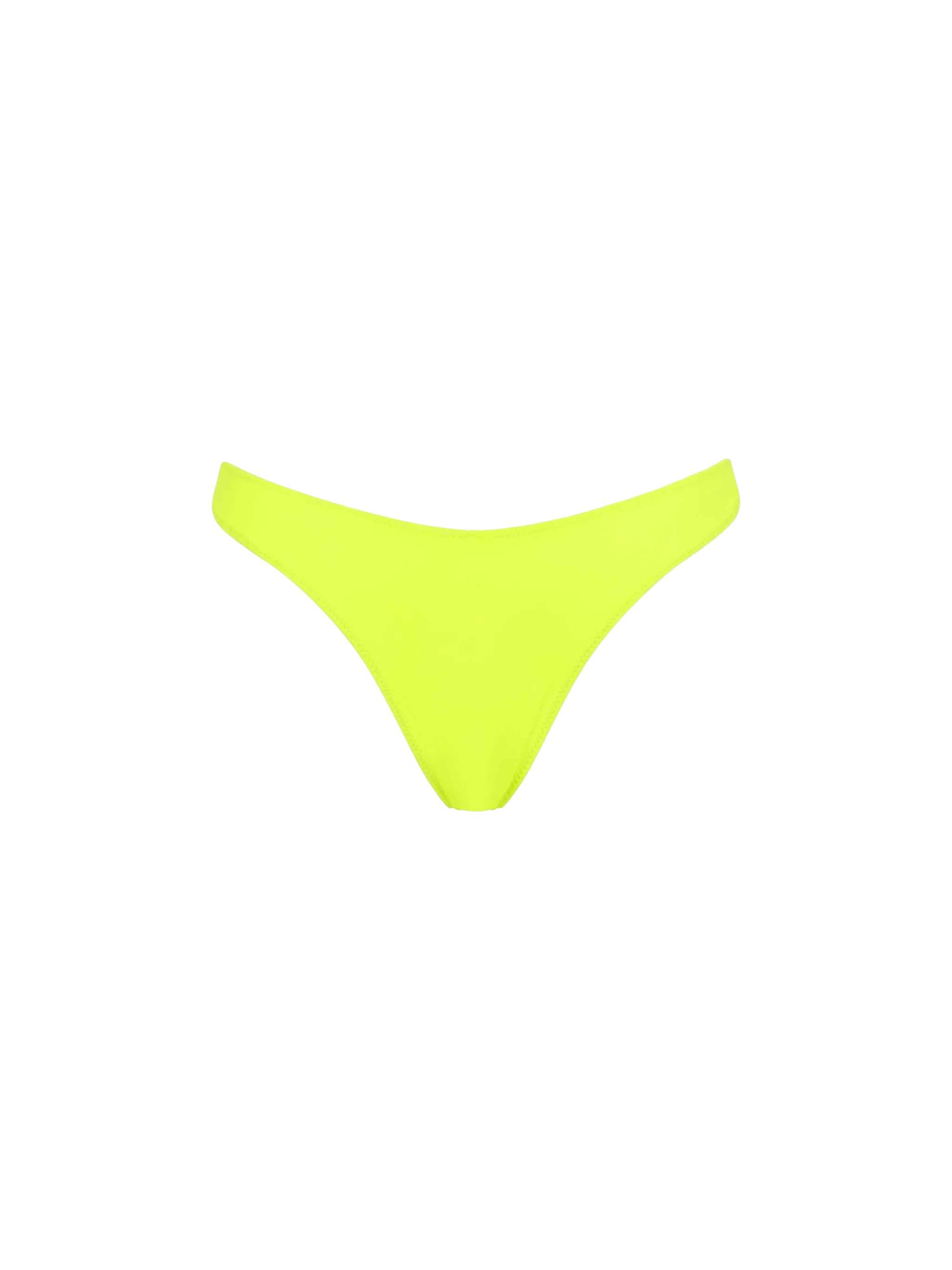Damen-Badehose mit hohem Beinausschnitt in Neongelb