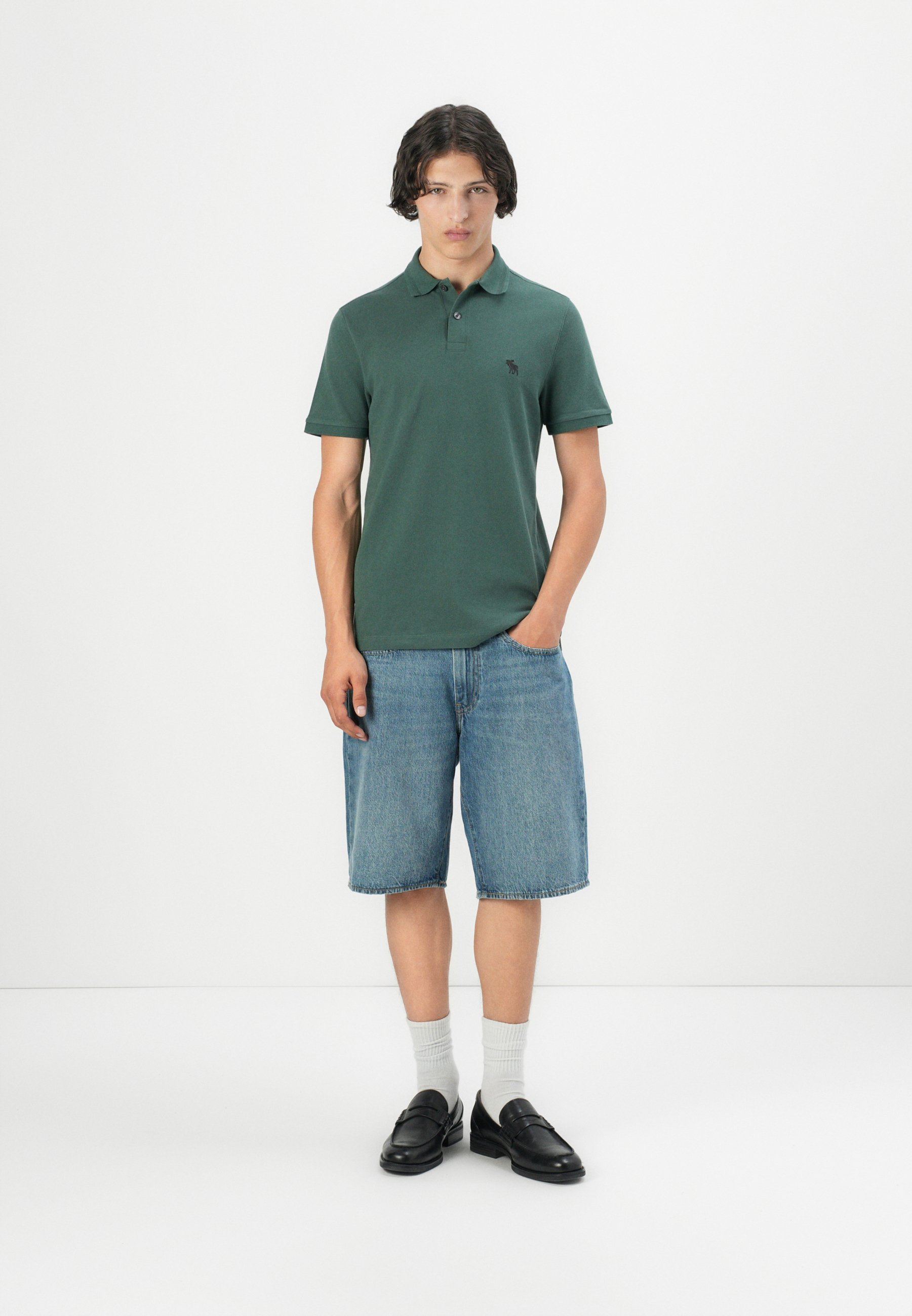 Abercrombie & Fitch TEXTURED ICON - Poloshirt - groen