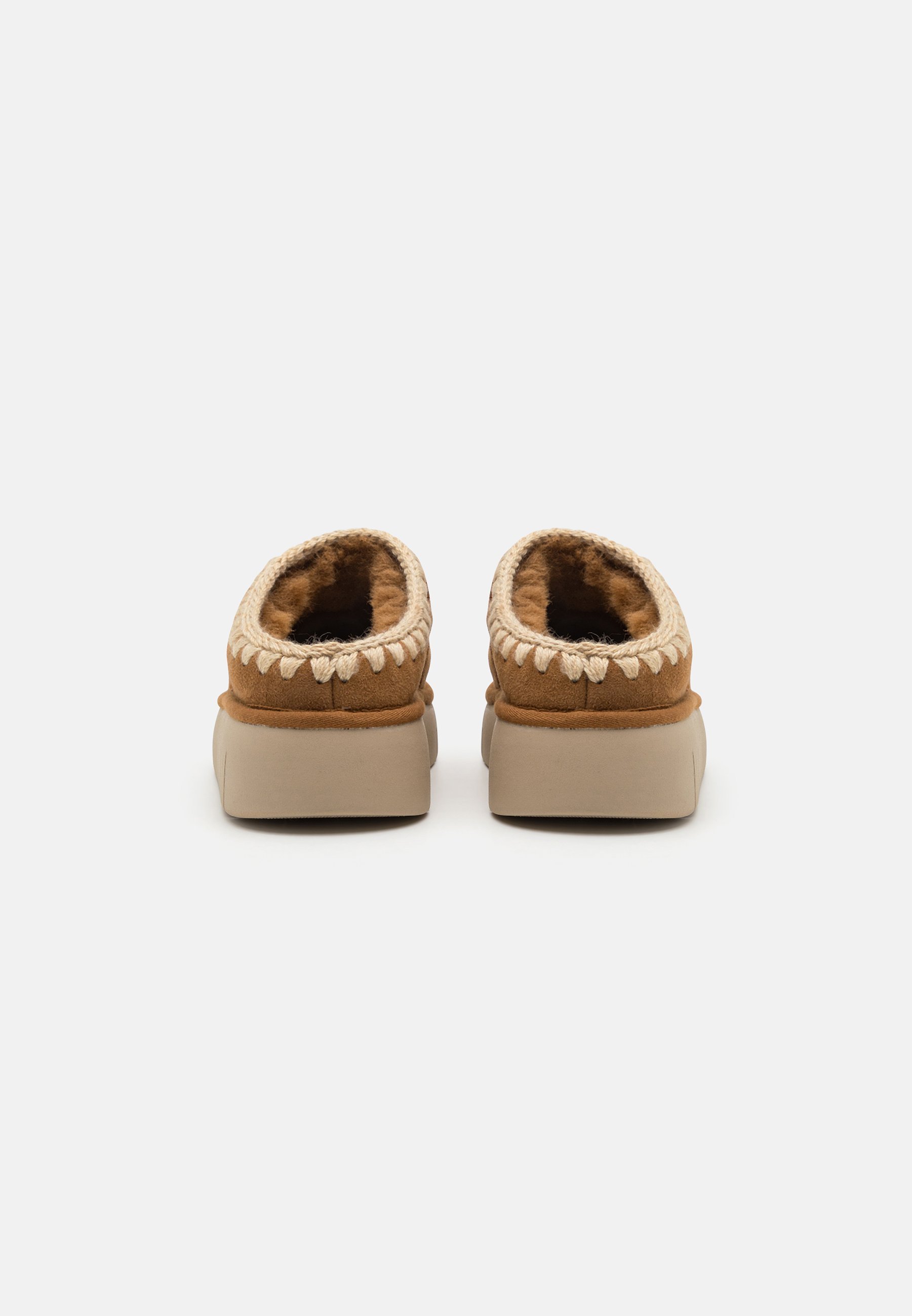 Mou BOUNCE CLOGE MÉTALLIQUE LOGO - Mules - cognac