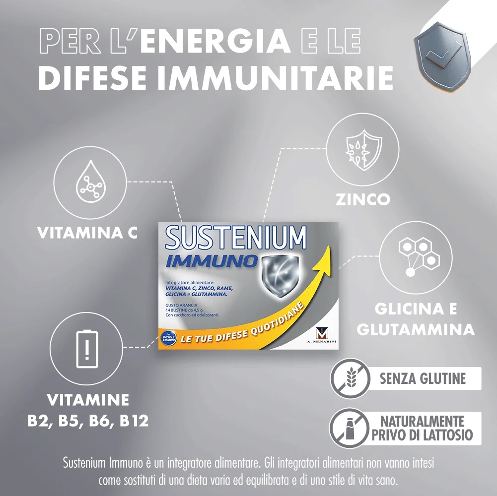 SUSTENIUM Sustenium Immuno Energy 14 sachets Voedingssupplement voor het immuunsysteem