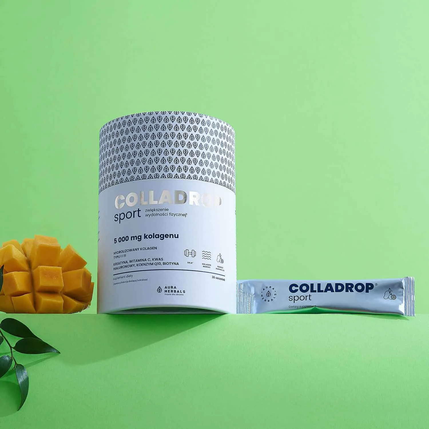 Colladrop Sport Kolagen Morski 5000 mg Mango Marakuja Saszetki