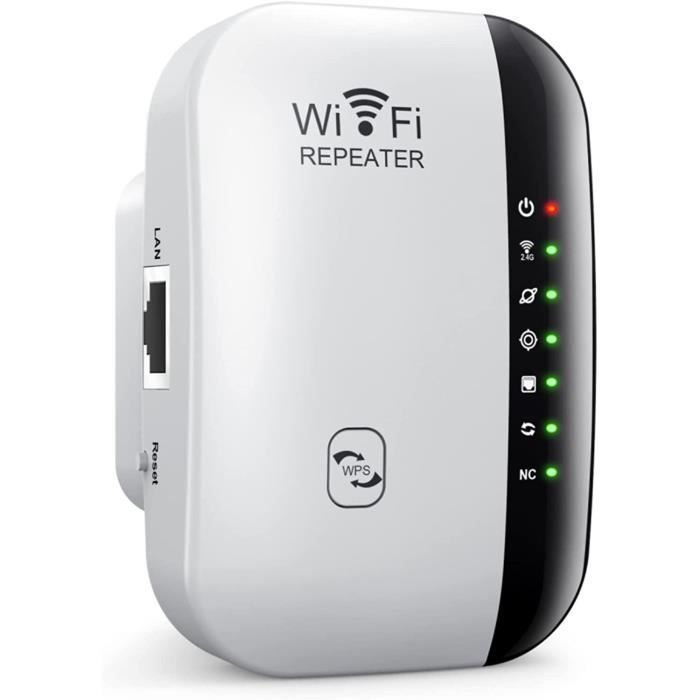 Krachtige draadloze wifi-versterker – 300 Mbps wifi-repeater, wifi-booster, eenvoudig te installeren wifi-extender met WPS-knop[297]