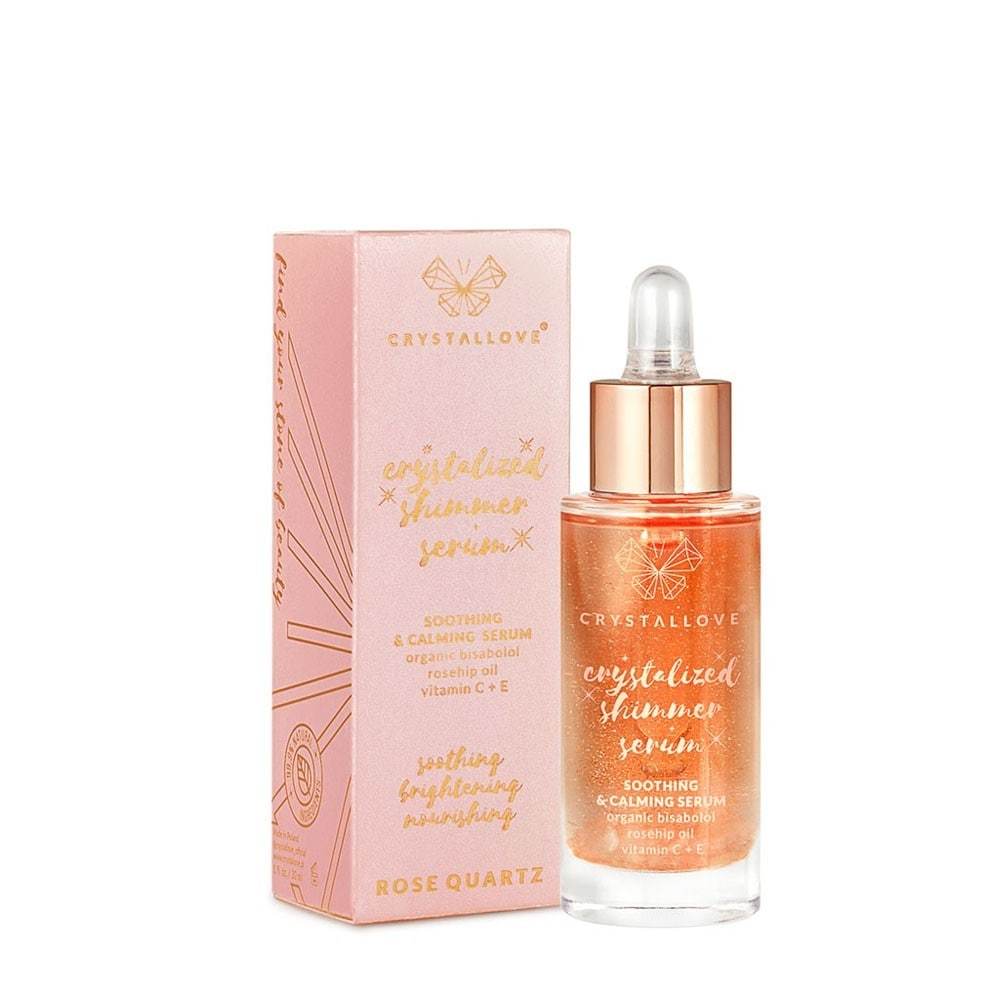 Crystallove hidratantni serum Serum s ružičastim kvarcom i svjetlucavim efektom - 30 ml