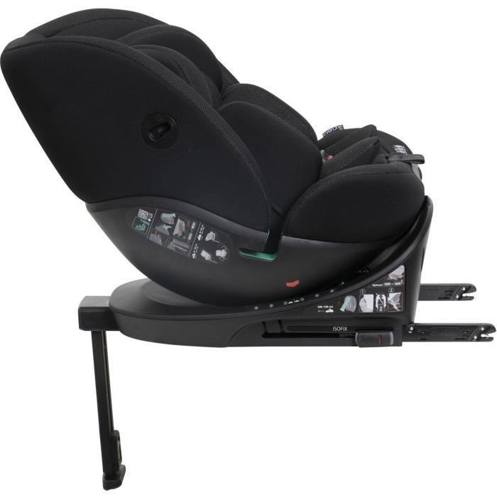 Chicco Everone Kindersitz – Gruppe 0/1/2/3 – i-Size – Drehbar – Verstellbar – Verkleinerer – Schwarz