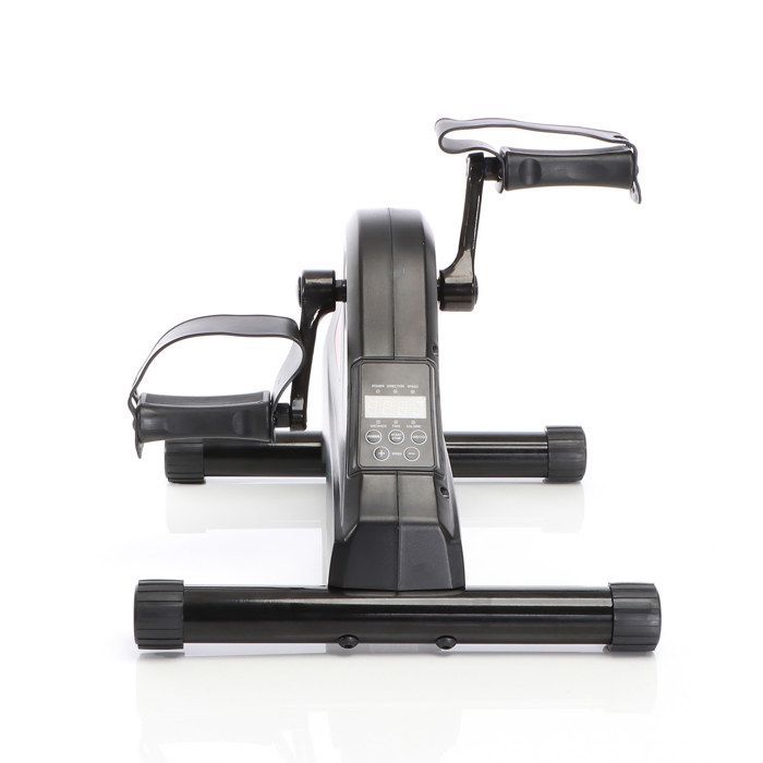 LUXTRI Small Electric Home Trainer - 80 W - 390 x 350 x 326 mm - Max. Load Capacity 120 kg - with Pedals and Display Screen -