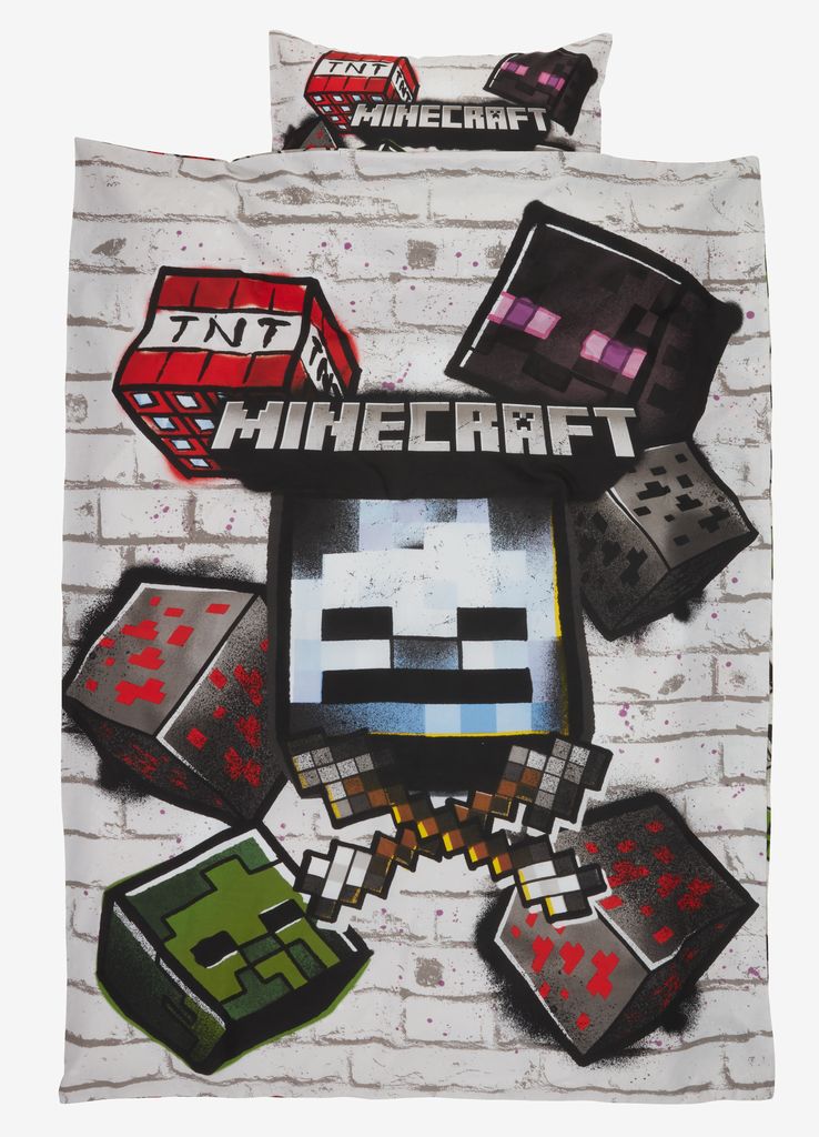 MINECRAFT set posteljine 140x200 siva