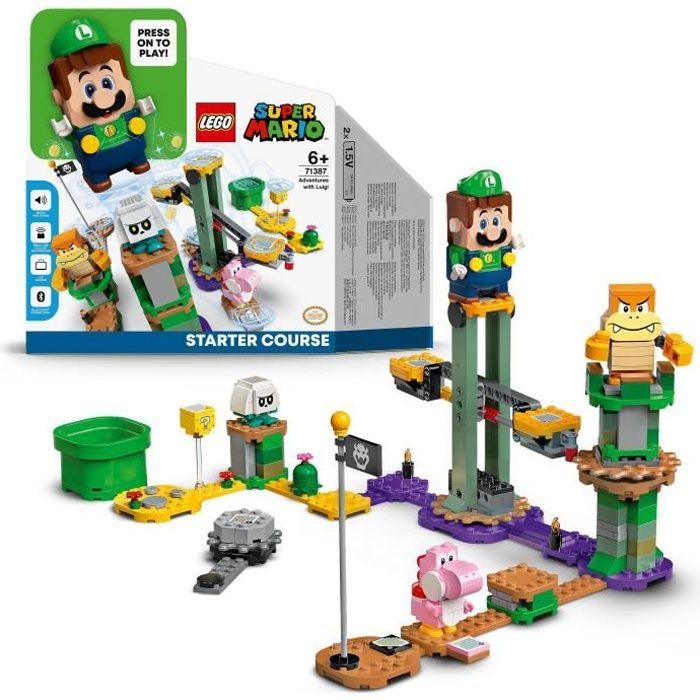 LEGO® 71387 Super Mario Luigi's Adventures Starter Course, Interactive Building Set