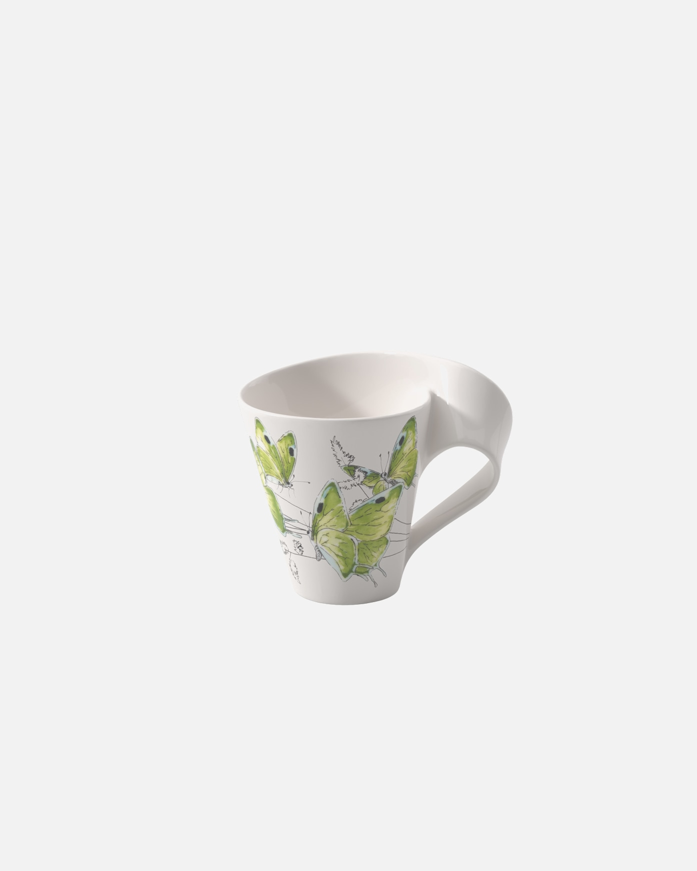 Hrnek Villeroy & Boch s uchem (dárkové balení) NewWave Caffè tmavě zelený vlasový proužek - 1 kus