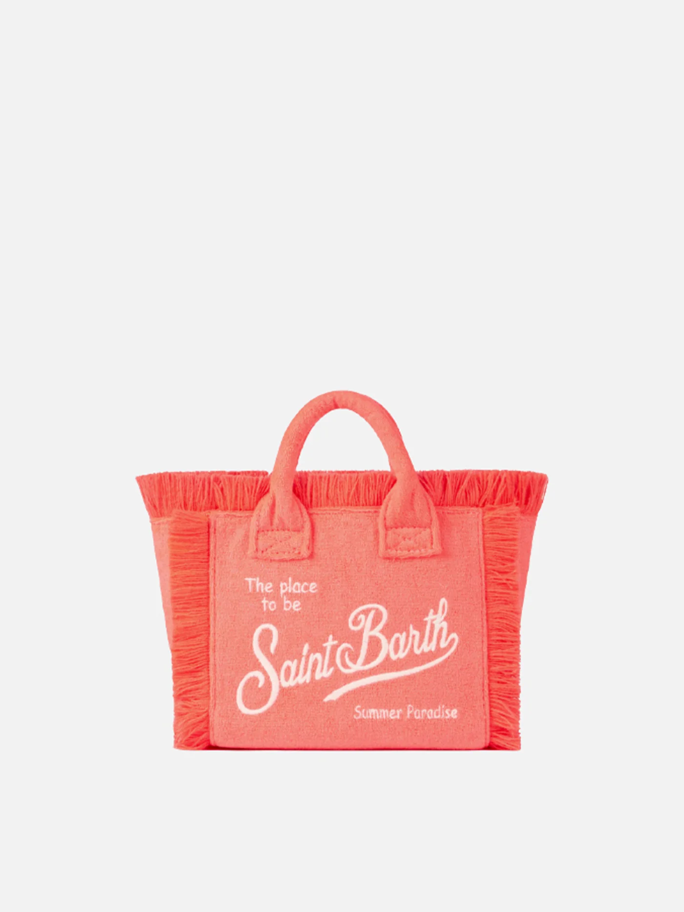 Borsa a mano Mini Vanity i spugna rosa fluo