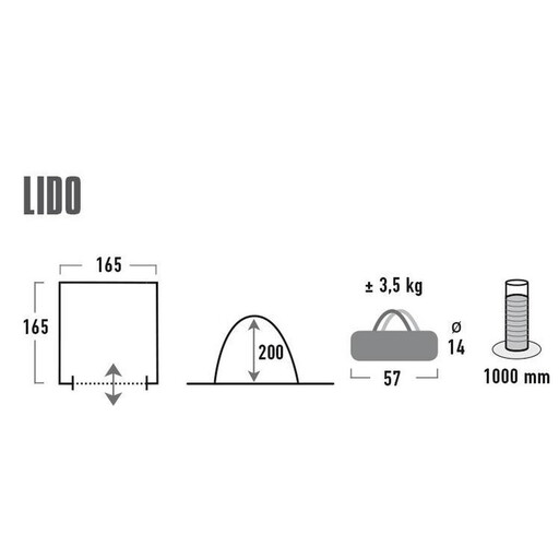 Tenda de acampamento multifuncional High Peak Lido