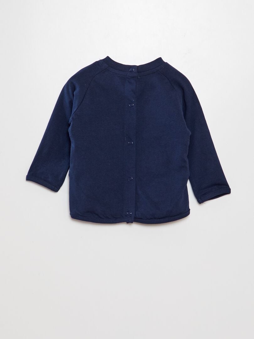T-shirt met borduurwerk - BLAUW