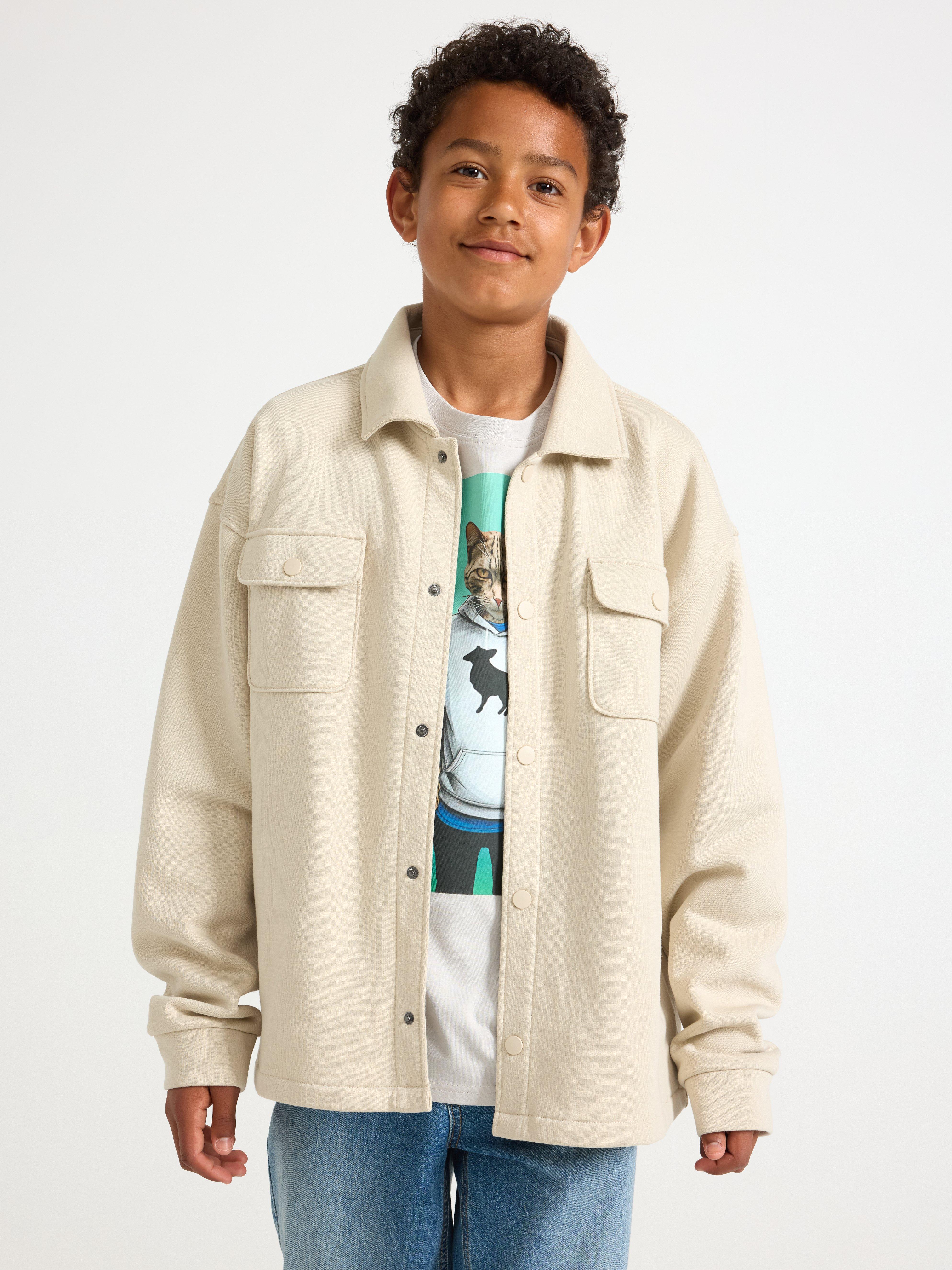 Overshirt i trikå Bege Claro