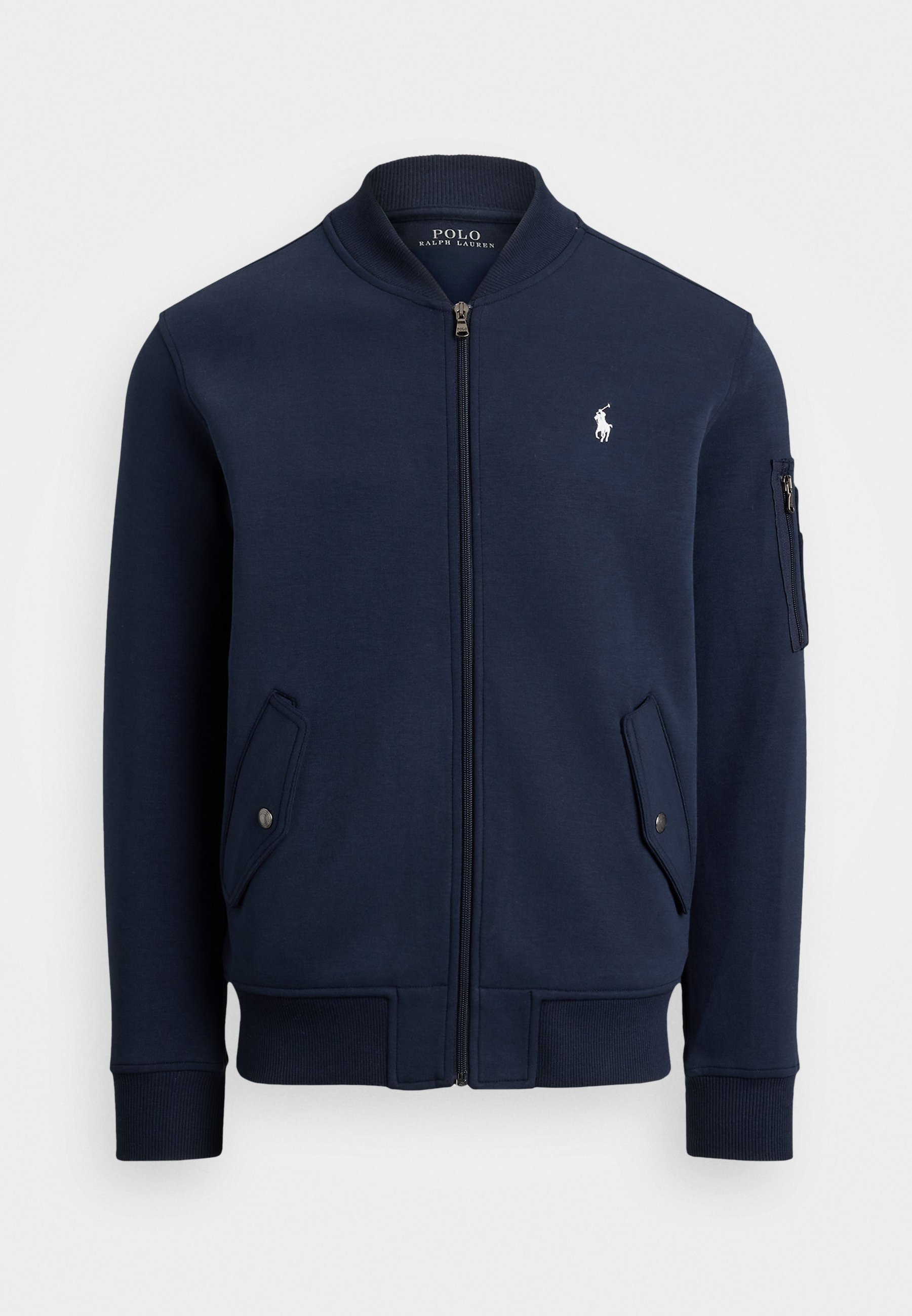 Giacca bomber Polo Ralph Lauren in doppia maglia - Felpa con zip - blu navy stile aviatore