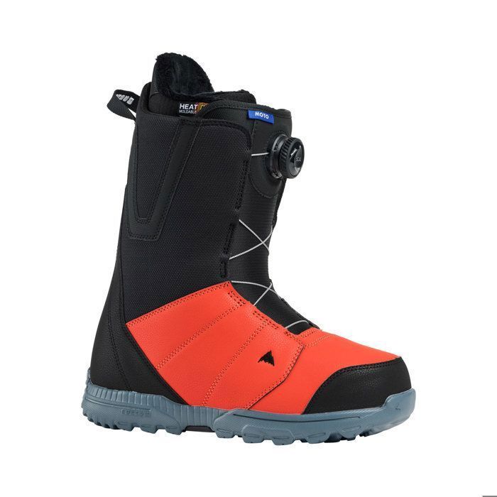 Ανδρικές μπότες σνόουμπορντ Burton Moto Boa® Regular Μαύρες / Κόκκινες Fiesta