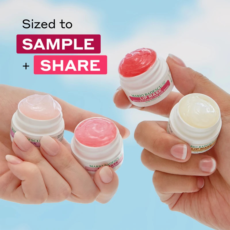 Mario Badescu lūpų kaukių kolekcija Drėkinamoji lūpų kaukė dovanų rinkinys