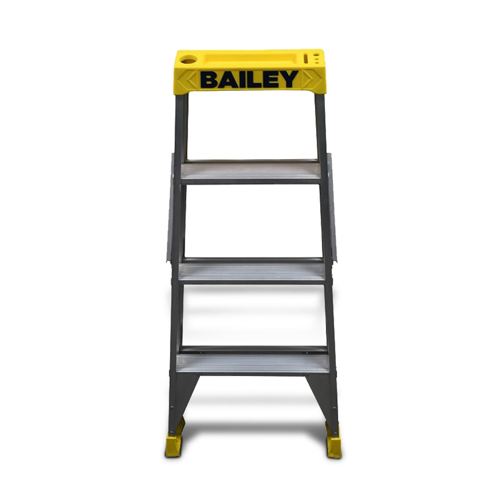 Escada BAILEY Step 4 Pro, Dupla Face, Alumínio, Big Top, 1,2 m, 150 kg, FS13967