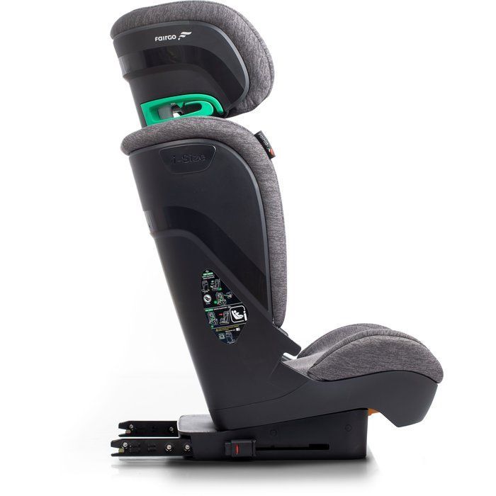 Silla de coche BABYAUTO Colosso - Grupo 2/3 - I-Size - 100/150 cm - Isofix - 11 posiciones de altura del reposacabezas - Gris