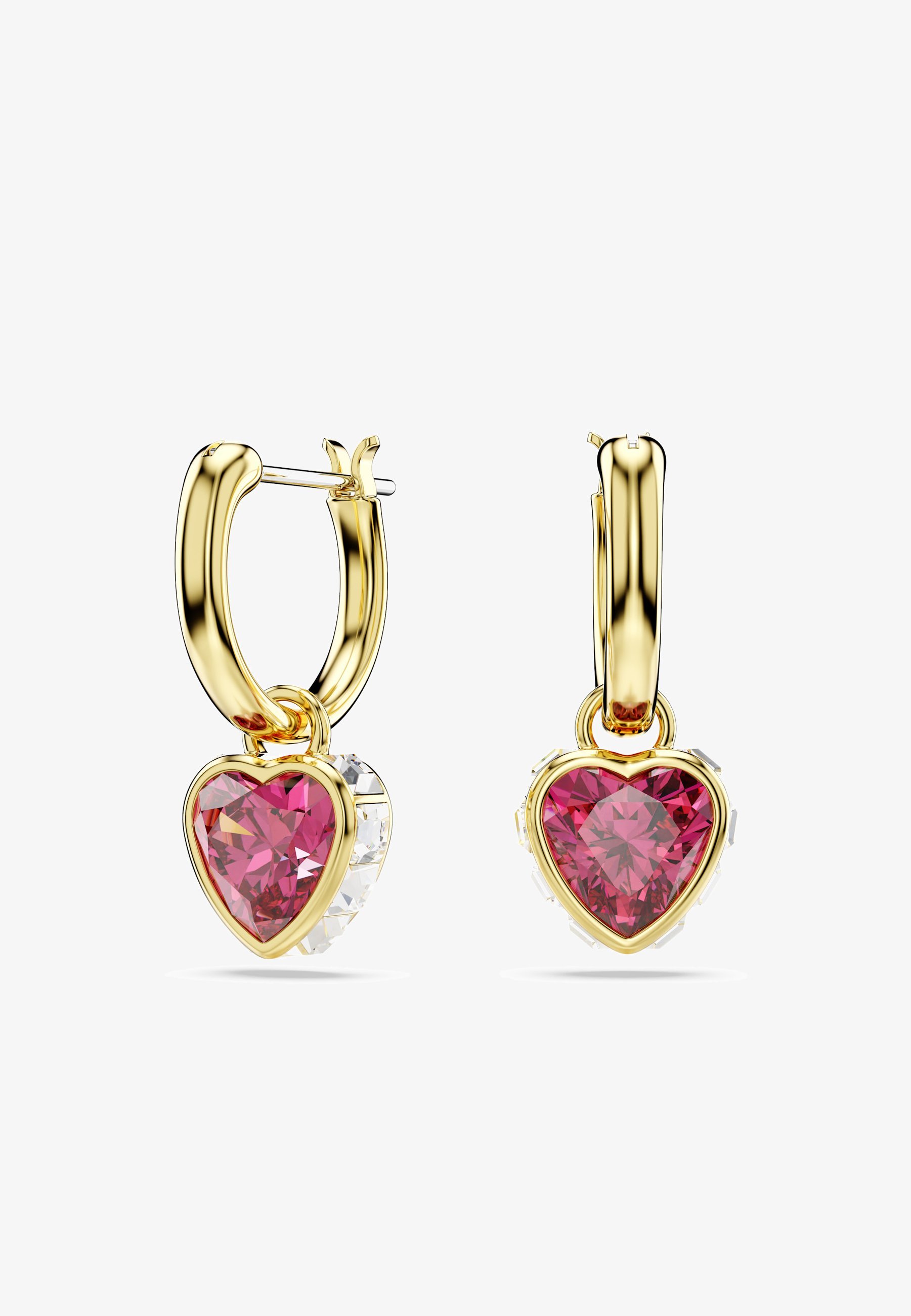 Swarovski CHROMA HOOP DROP HEART - Oorbellen - rood