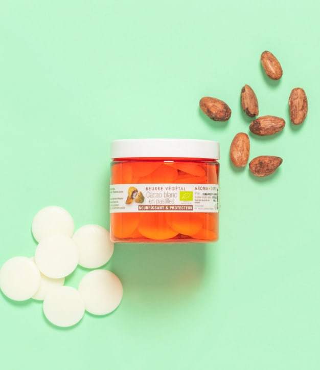 Organické bílé kakaové máslové pastilky 100g