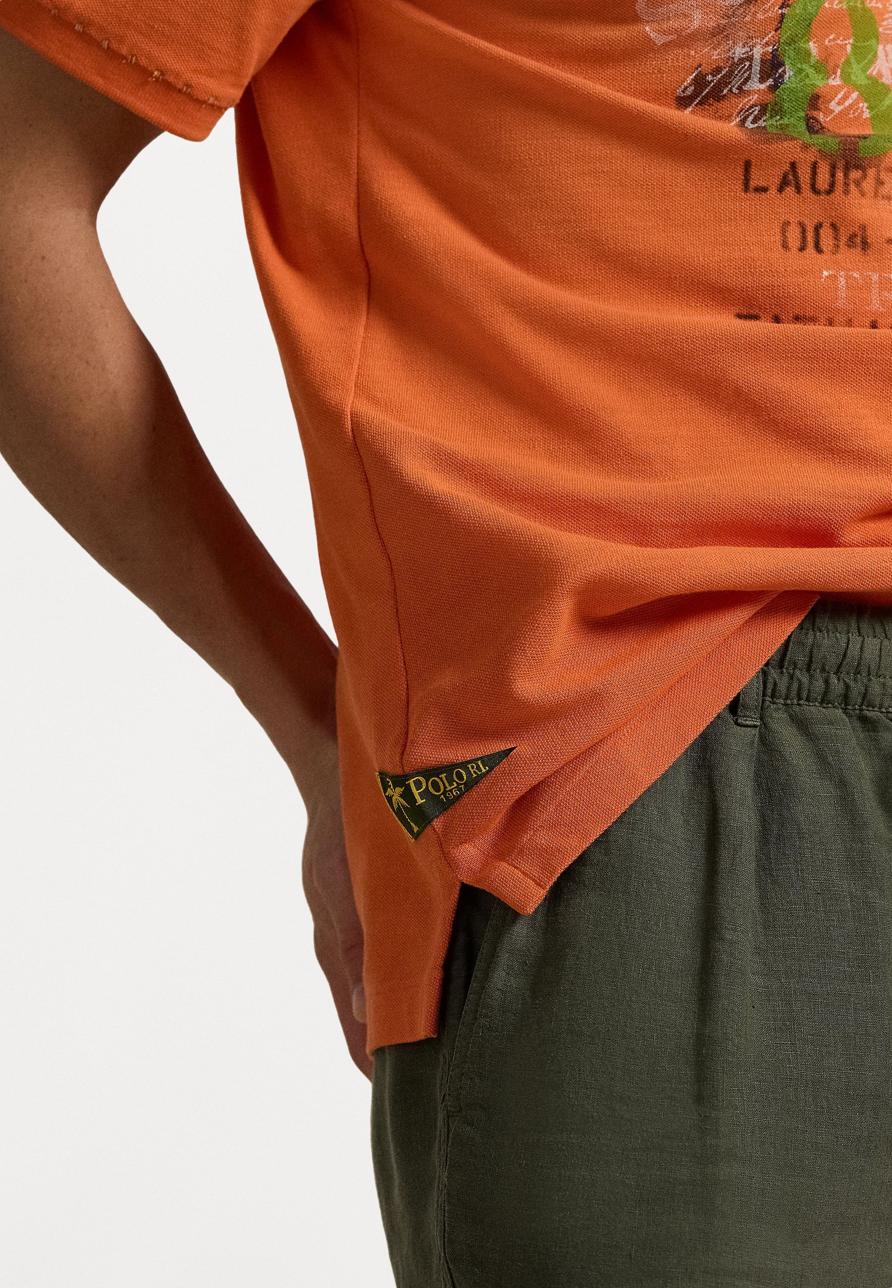 Polo Ralph Lauren CLASSIC FIT MESH GRAPHIC POLO SHIRT - Polo shirt - arancione kona
