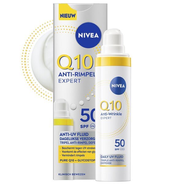 NIVEA Q10 Anti-Wrinkle Expert SPF50 fluid proti gubam<br>40 ml