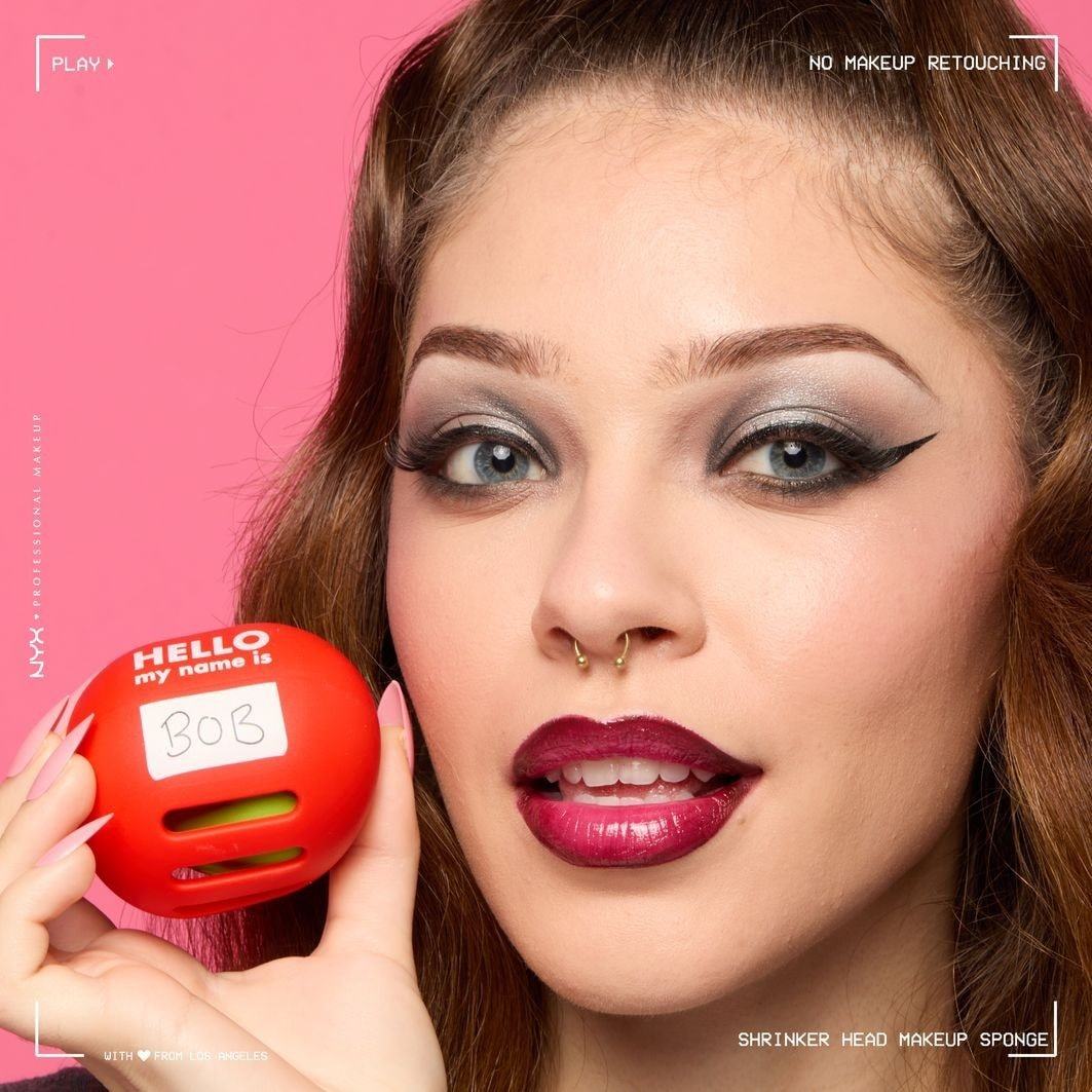 NYX Professional Makeup makiažo kempinėlė „Beetlejuice“ susitraukianti makiažo kempinėlė - 1 vnt.