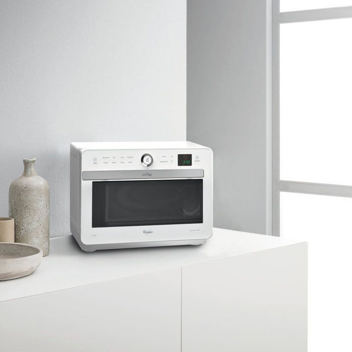 Horno microondas WHIRLPOOL JT469WH Jet Chef - 33 L - 6th SENSE Combi Crisp Steam - Cavidad de acero inoxidable - Plato giratorio de 36 cm - Blanco