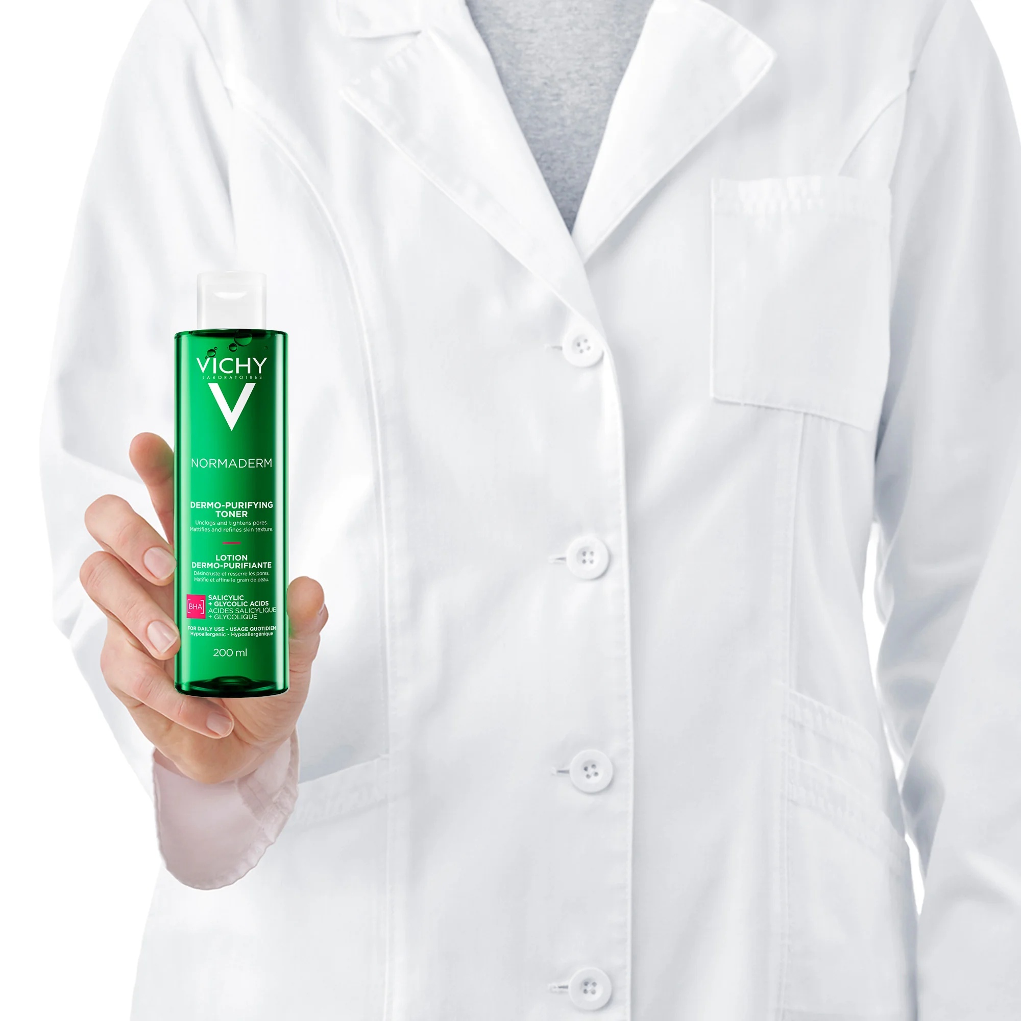 VICHY Vichy Normaderm tonic 200 ml, samentrekkend en reinigend.