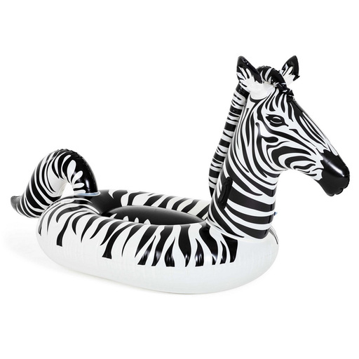  Veliki PVC zebra svjetleći plovak, crno-bijeli, 254x142 cm