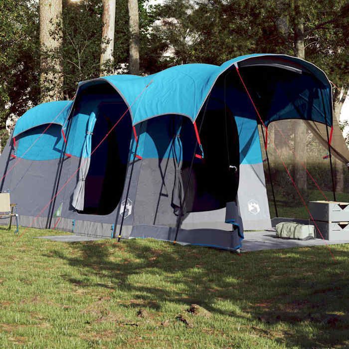 Tenda da campeggio a tunnel vidaXL per 8 persone, blu, impermeabile, tenda da giardino, riparo per esterni, tenda da campeggio, 94786