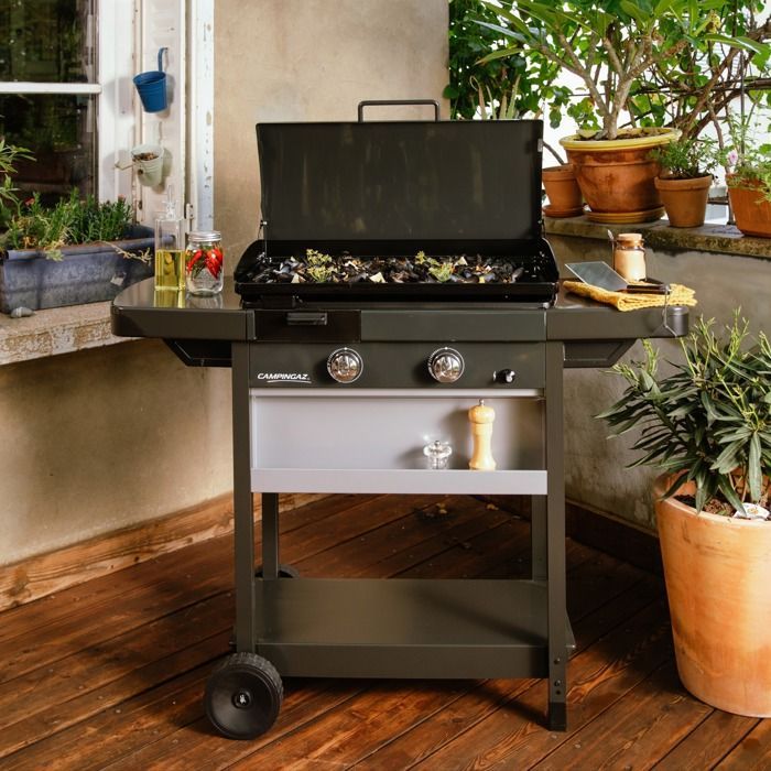 Plancha grill - CAMPINGAZ - 3000006755 - 2 branders - Geëmailleerde gietijzeren plaat - Kookoppervlak 66x42 cm