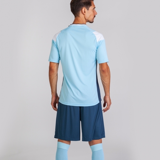 Camiseta Manga Corta Joma Crew Iii Celeste Blanco Marino