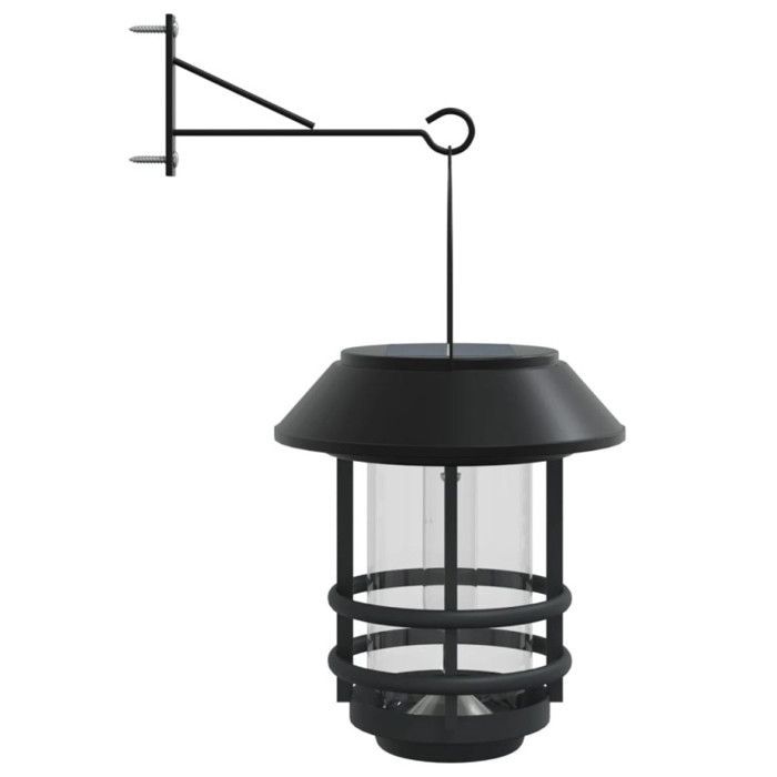 vidaXL Lanternes murales solaires d'extérieur 4 pcs blanc, lanterne solaire murale de jardin, lampe solaire murale 4008188