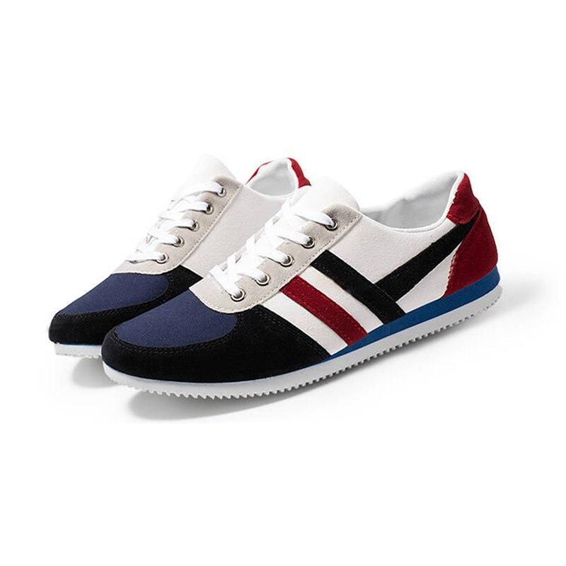 Zapatillas deportivas para hombre, calzado de moda, estilo deportivo de lona con abertura poco profunda, caña baja y suela plana, calzado informal suave para exteriores.