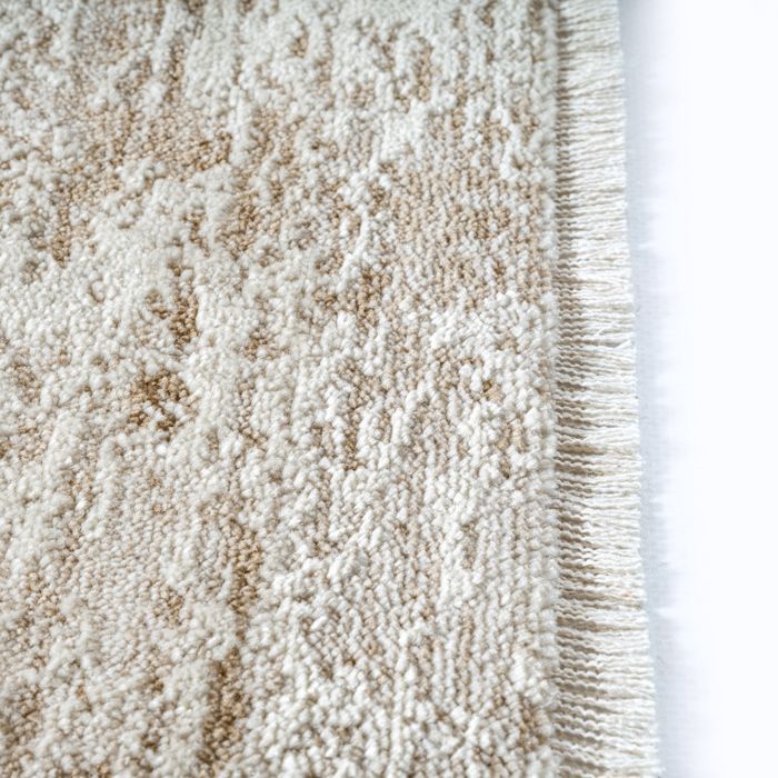 Der Teppich Nuvra – Moderner Wohn-/Schlafzimmerteppich, weich und flauschig, pflegeleicht, Beige, 80 x 150 cm, D45