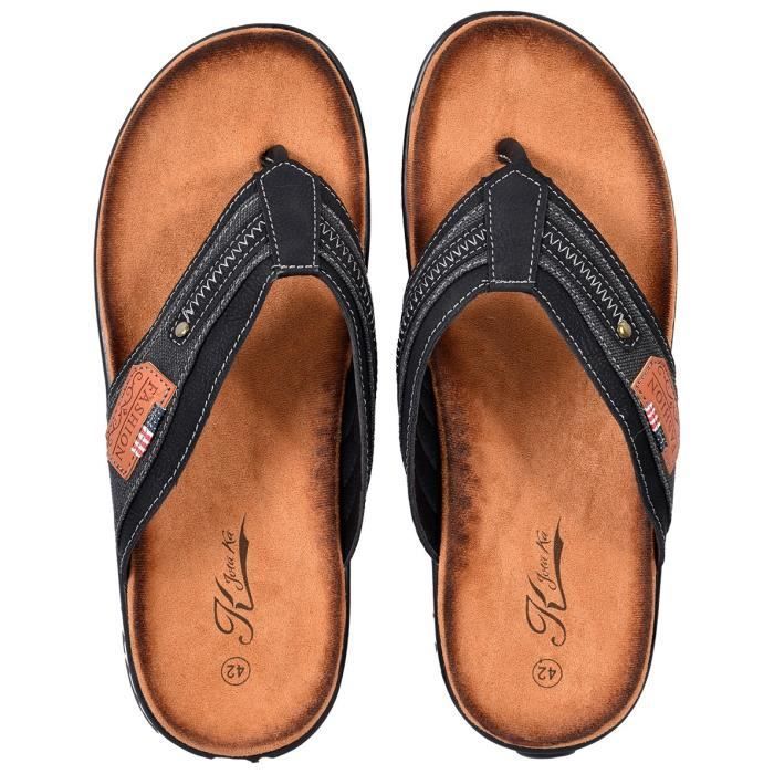 Infradito da uomo PREMIUM - Ozabi - SU8718 NERO - Suola in memory foam - Comode e leggere