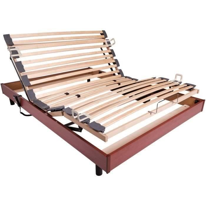 Conjunto Relaxamento: colchão + base de cama elétrica 140x190 - Espuma - Firme - TALCA Fabricado na França