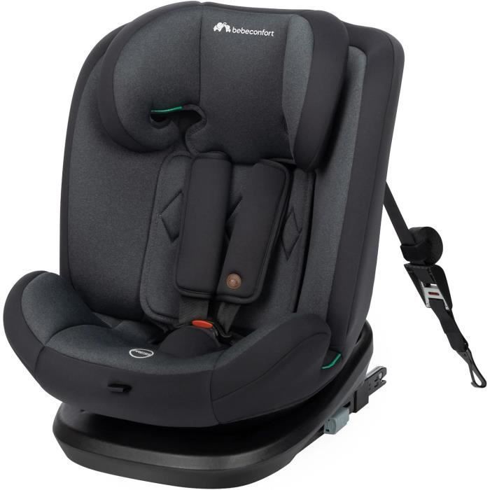 BEBECONFORT EverFix i-Size konvertibelt bilsete, Isofix, beltestol, gruppe 1/2/3, 15 måneder til 10/12 år, 76–150 cm, 9–36 kg, tonet svart