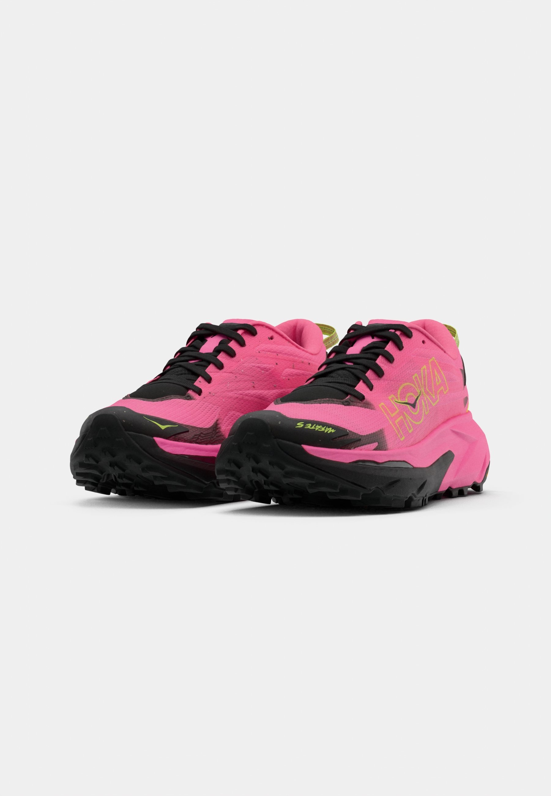 HOKA MAFATE 5 - Trailrunningschuhe - Neonrosa/Schwarz