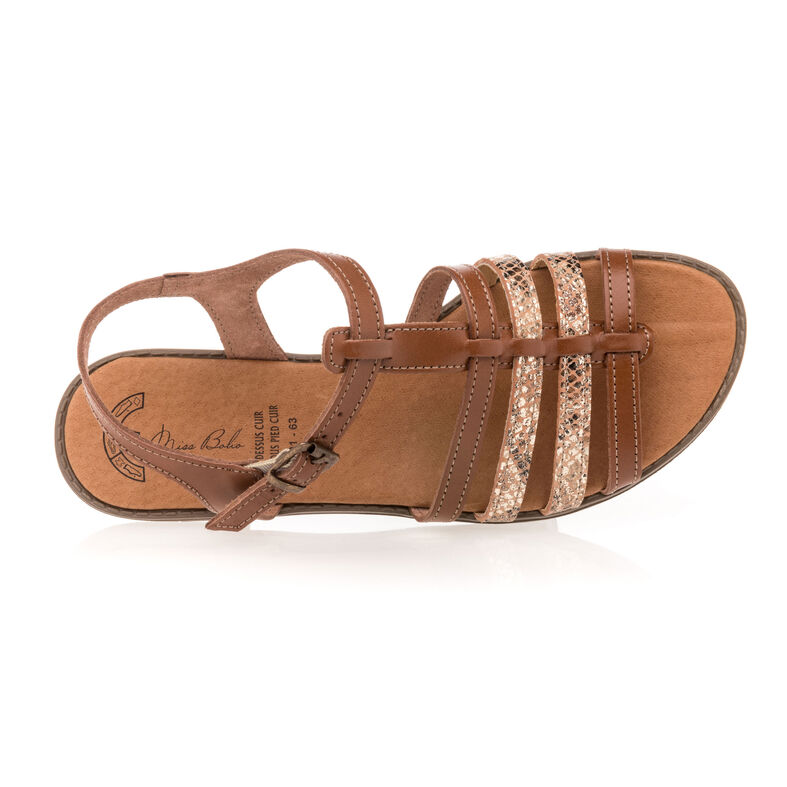 Sandalias marrones para mujer / Zapatos de punta abierta