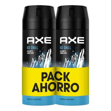 AXE Duo Ice Chill Deodorant Bodyspray-pakke Parfymert deodorant for menn 150 ml x 2