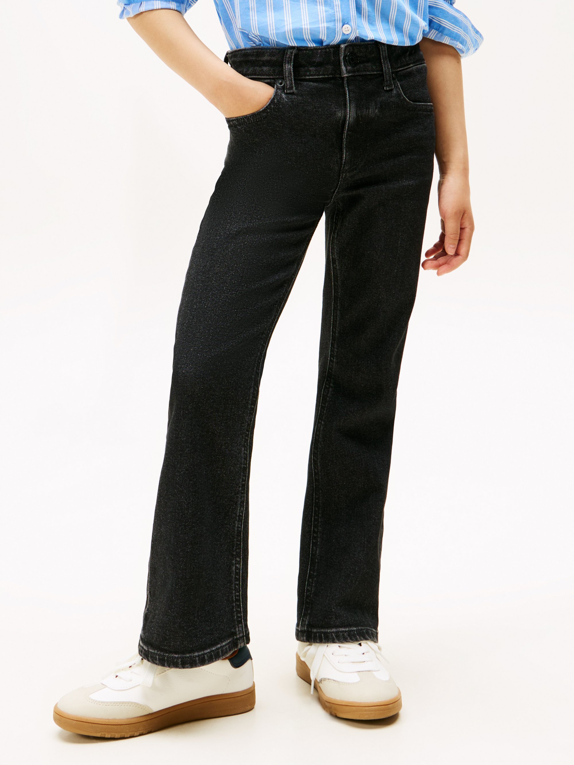 Tommy Hilfiger FLARE BLACK - Uitlopende jeans - zwart